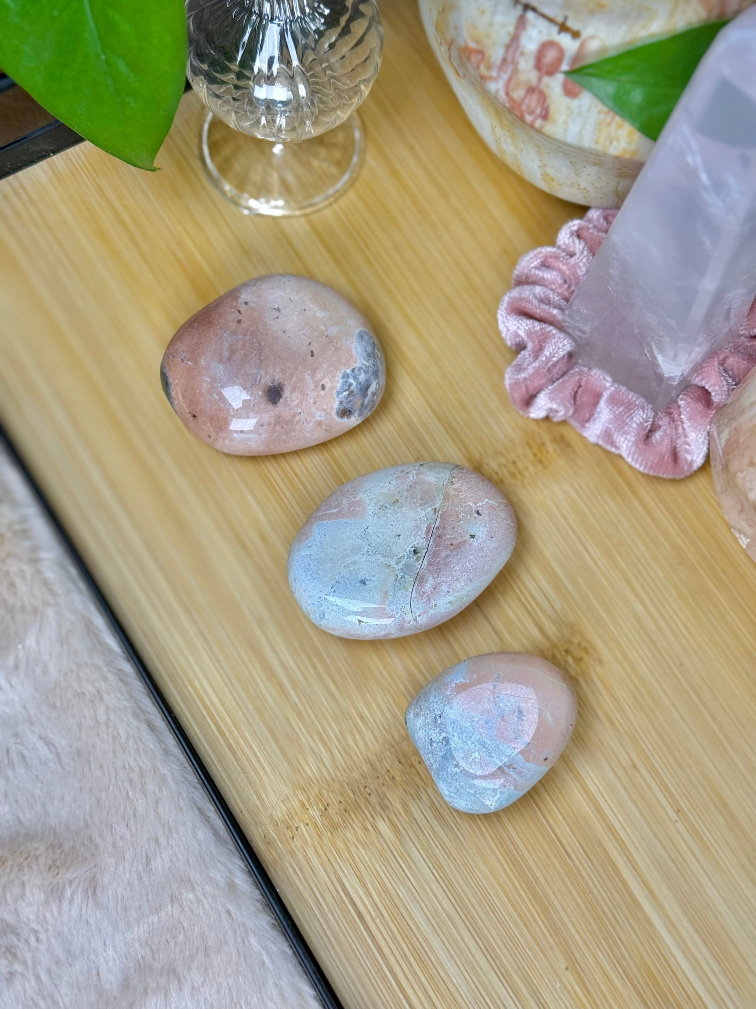 Unicorn Jasper Pastel Pink Palmstones Crystal