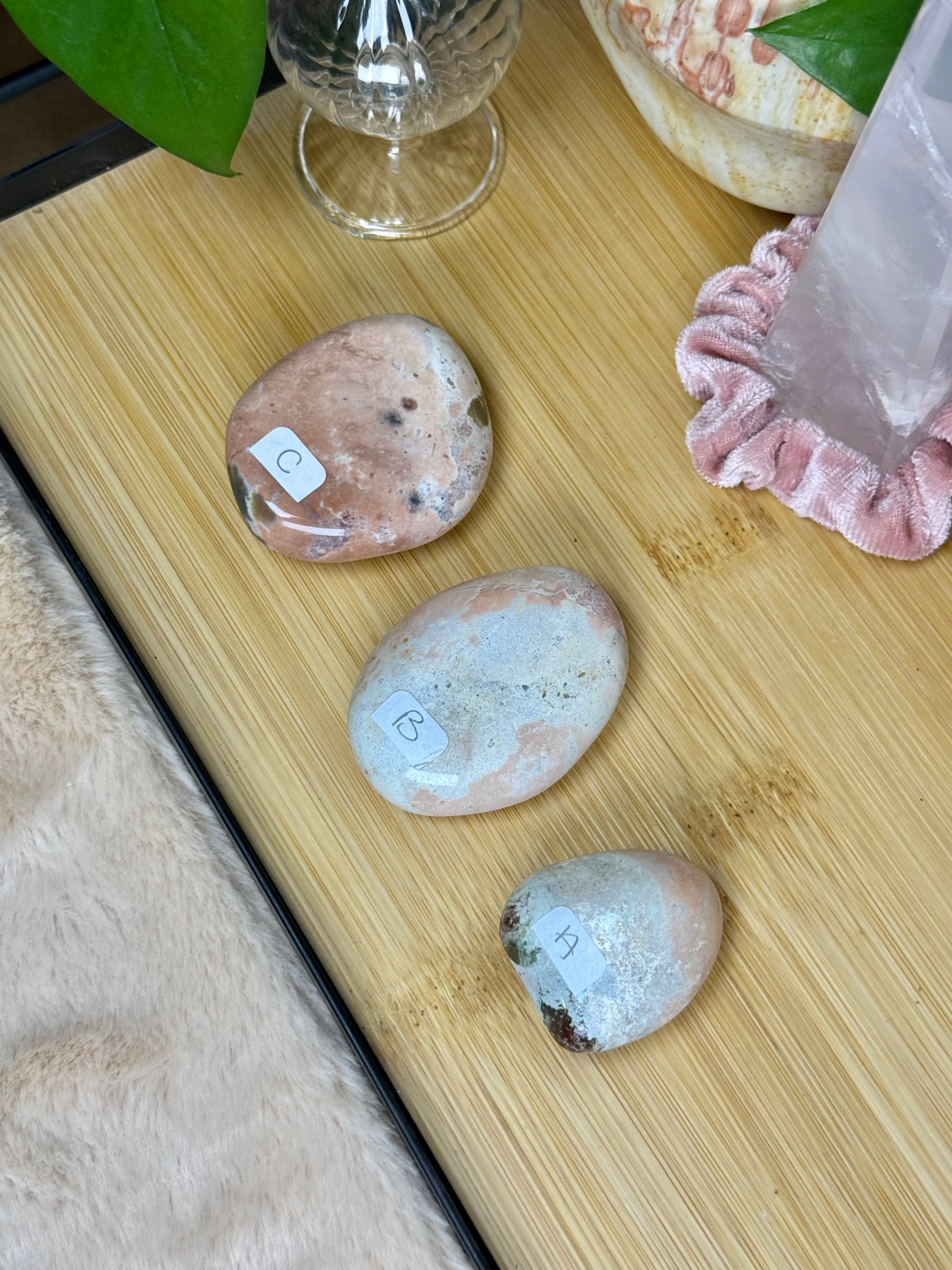 Unicorn Jasper Pastel Pink Palmstones Crystal