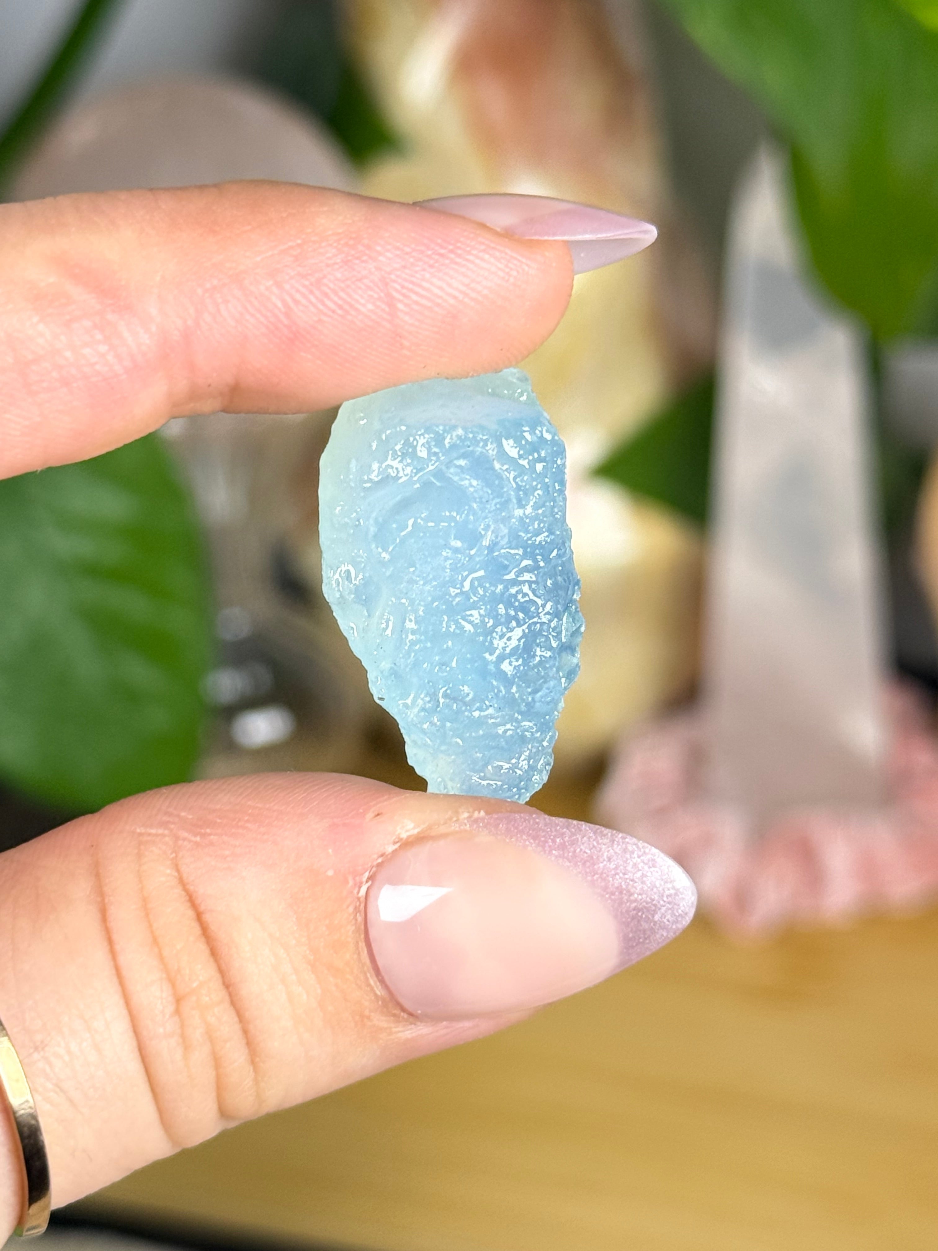 Aquamarine Raw Crystal | High Quality Transparent Piece
