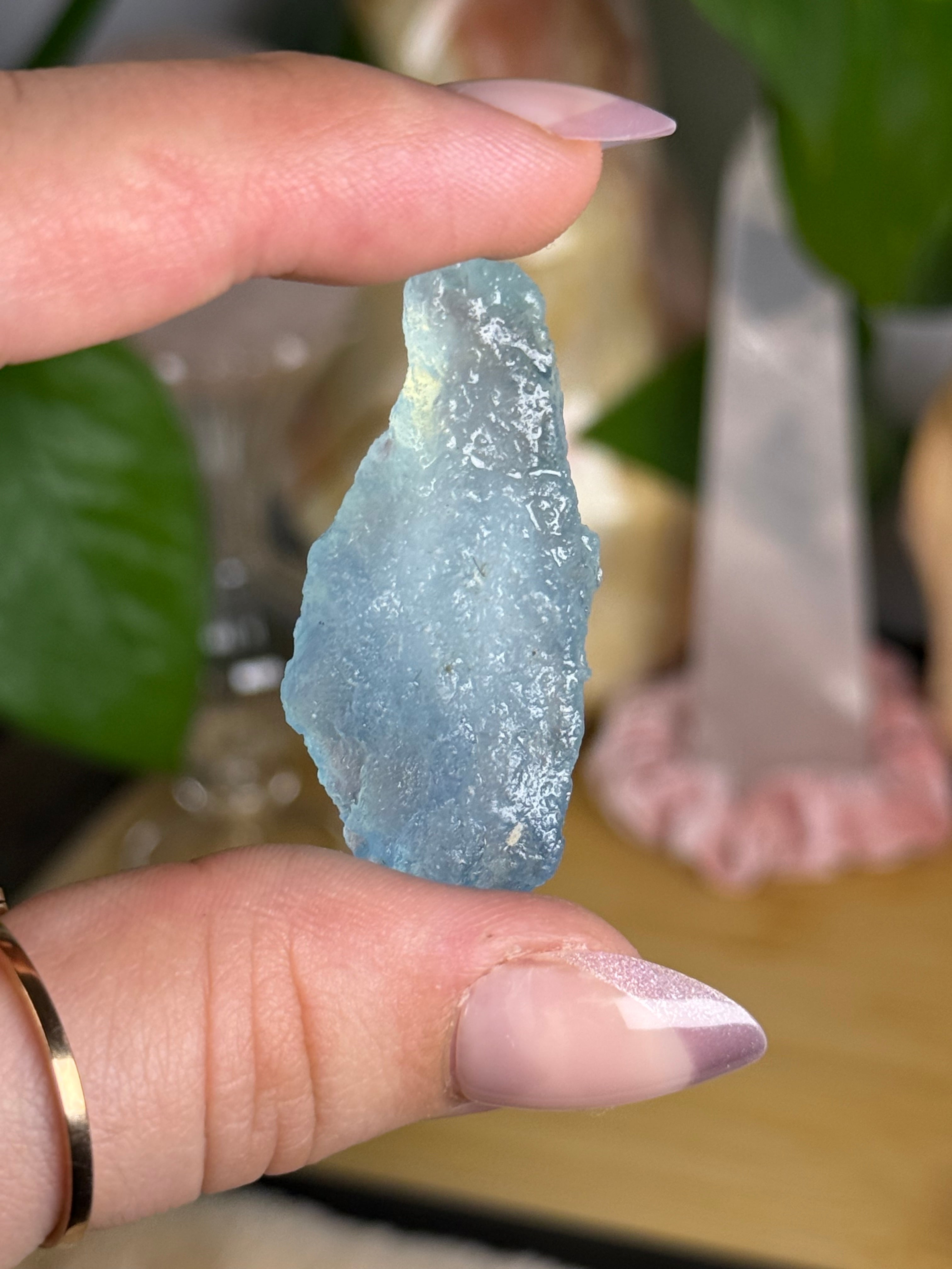 Aquamarine Raw Crystal | High Quality Transparent Piece