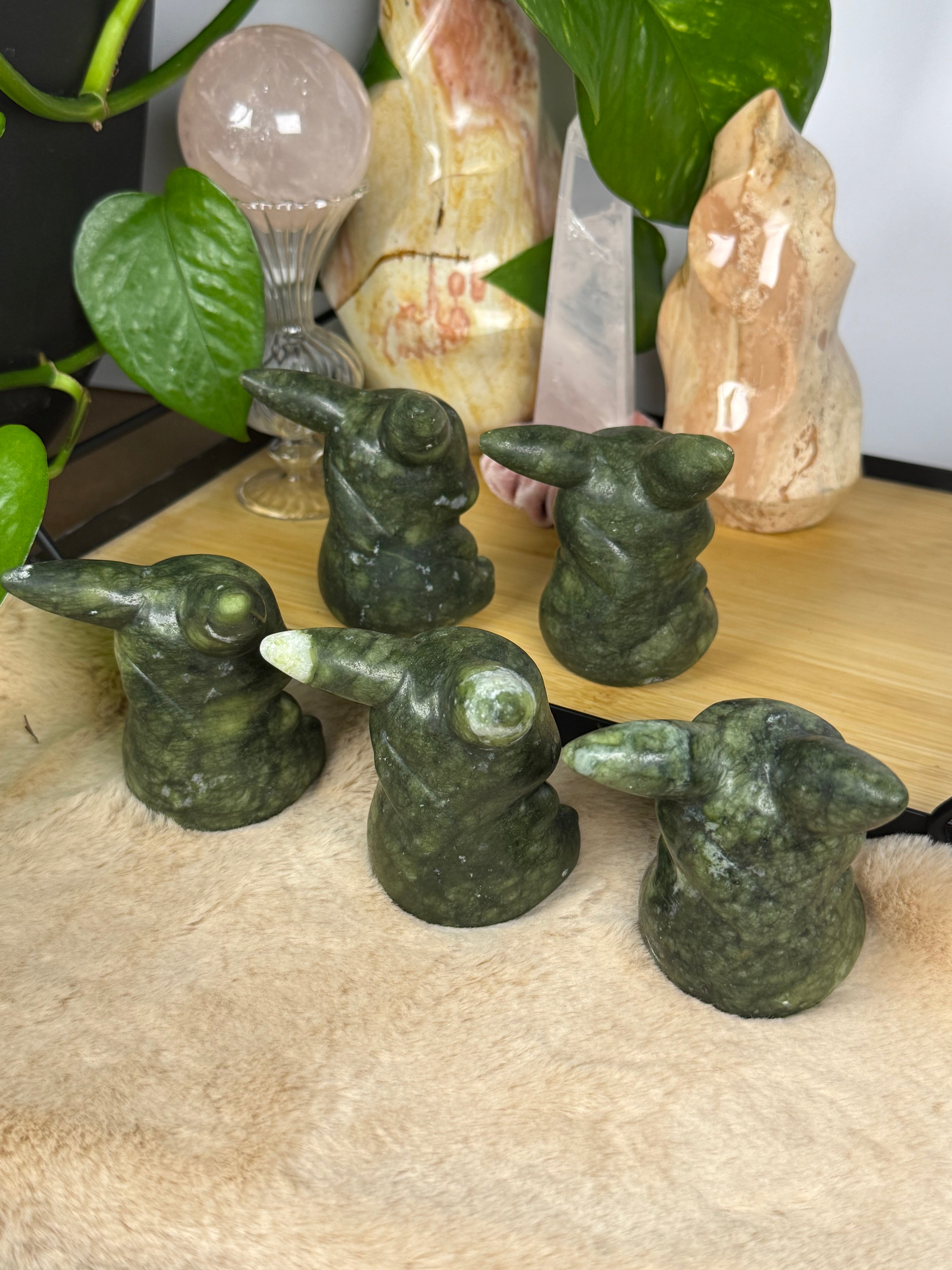 Xiuyan Jade (Xiu Yu) Pikachu Carvings