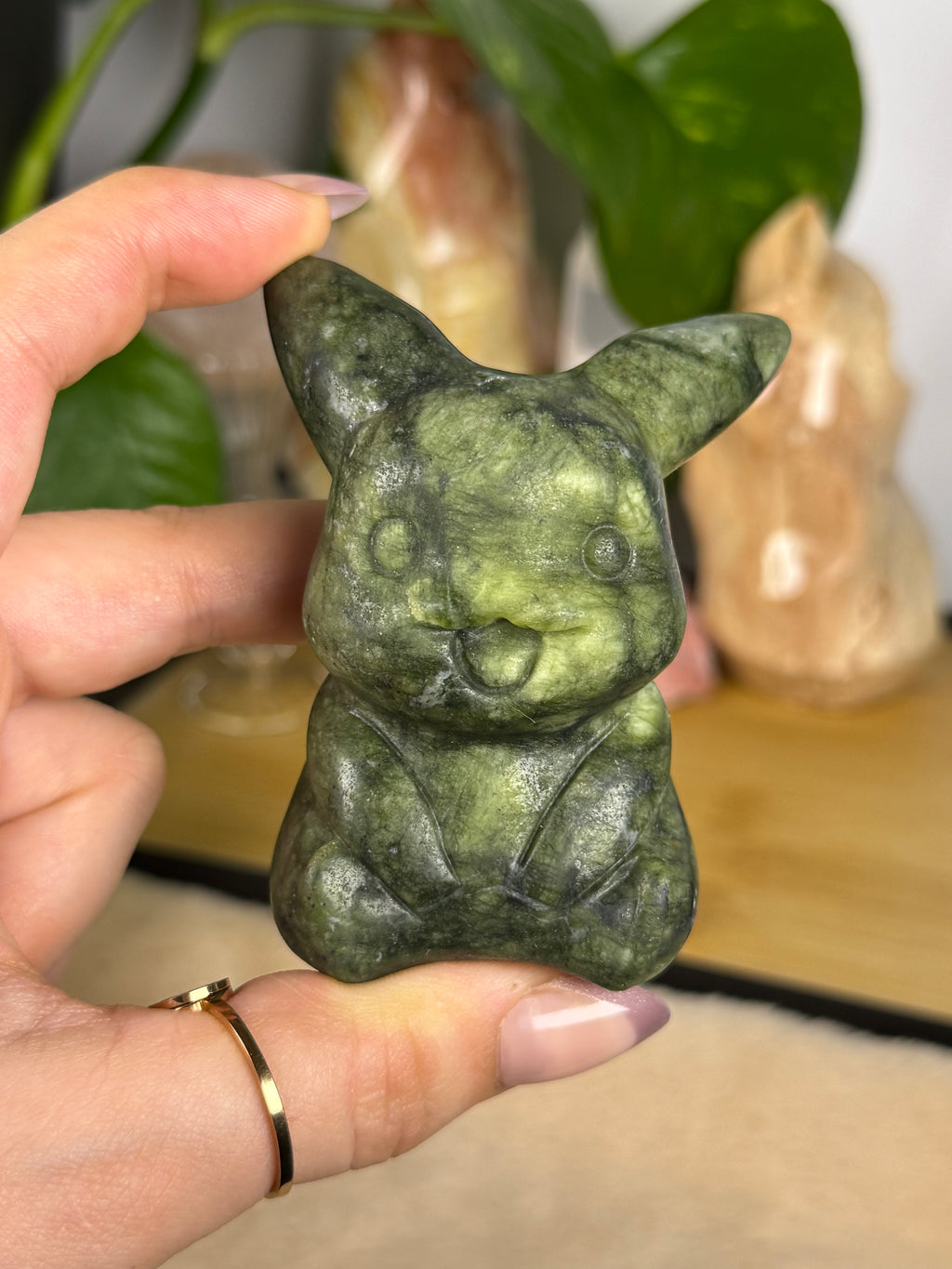 Xiuyan Jade (Xiu Yu) Pikachu Carvings