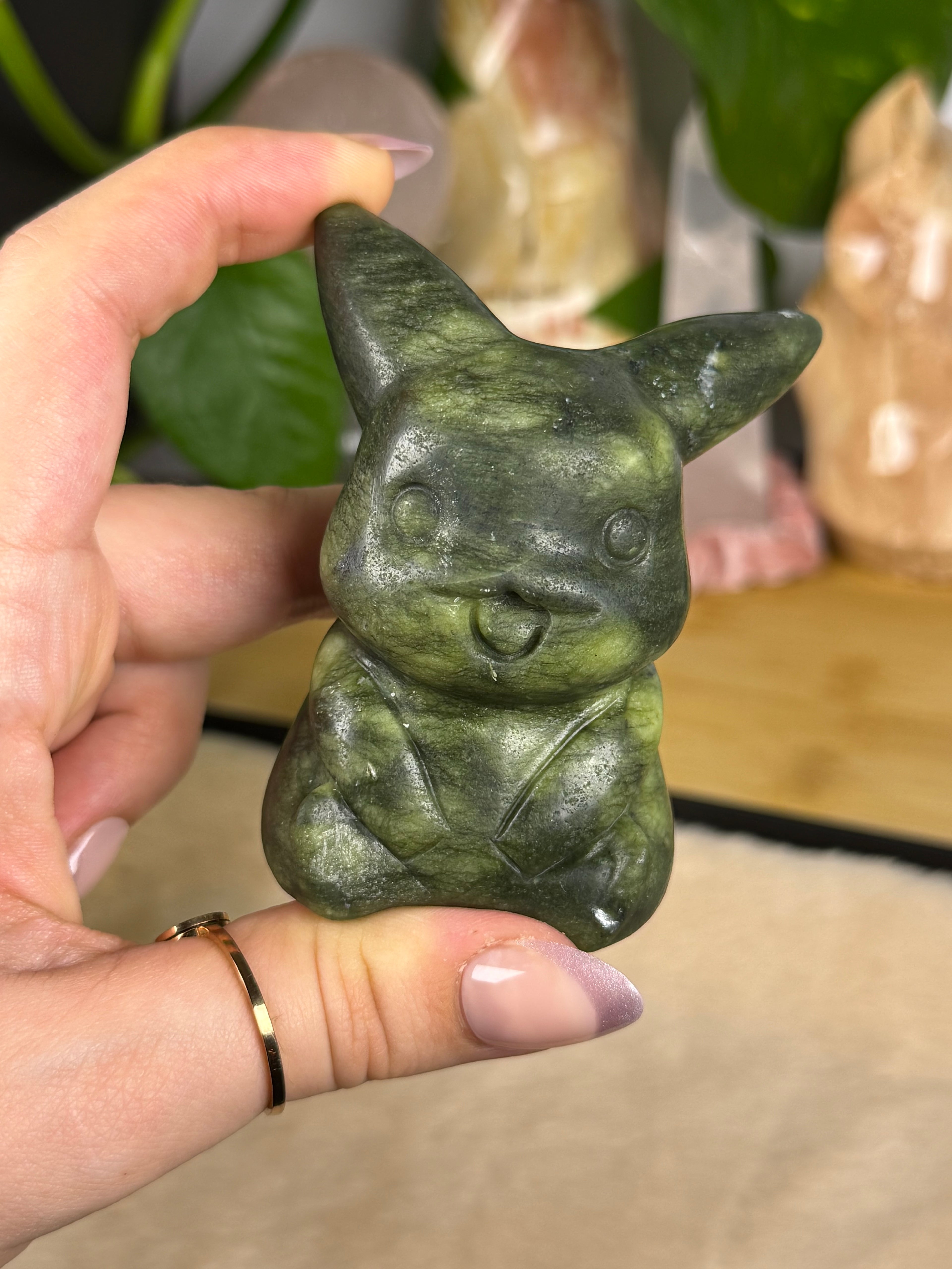 Xiuyan Jade (Xiu Yu) Pikachu Carvings