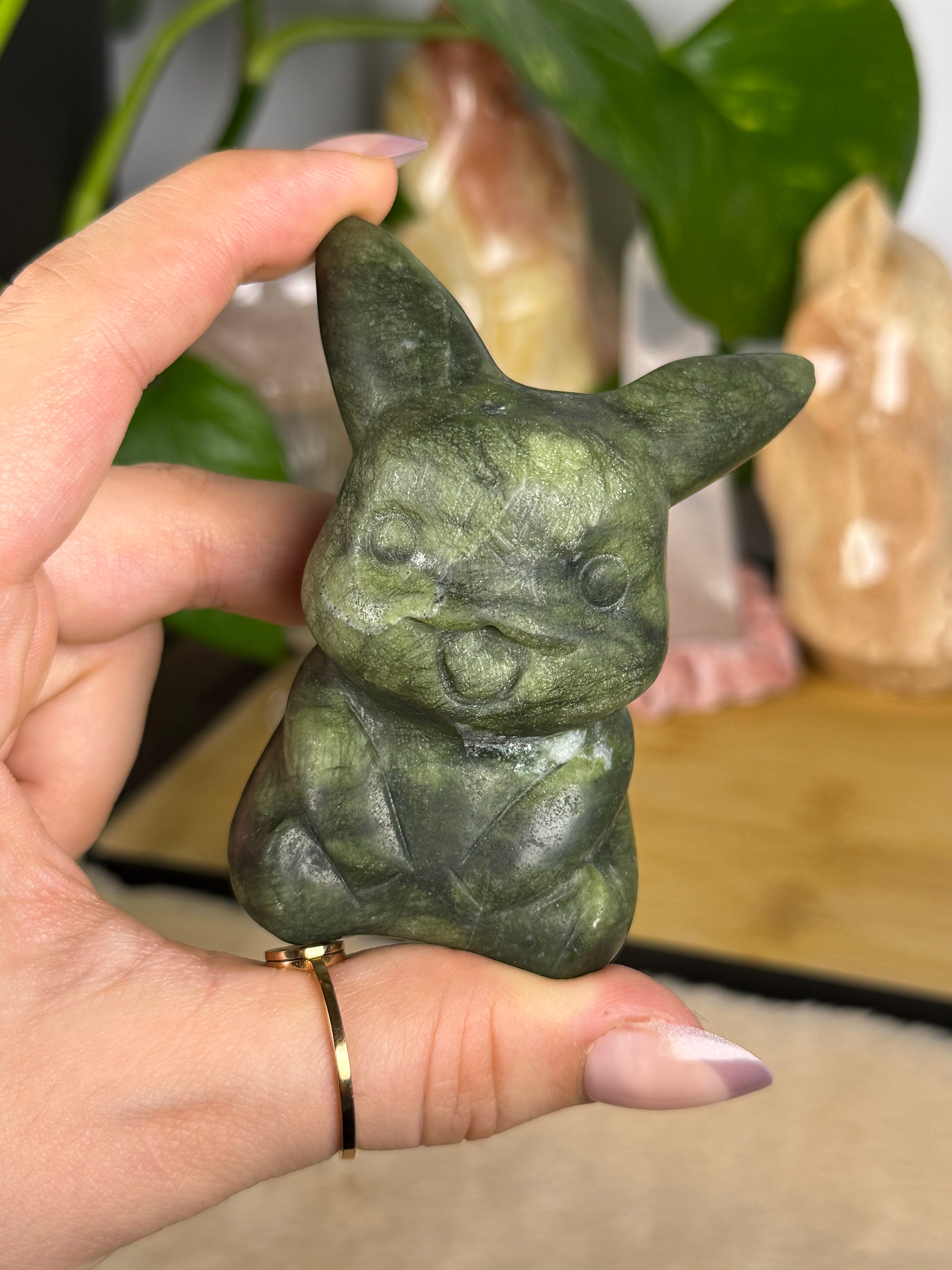 Xiuyan Jade (Xiu Yu) Pikachu Carvings