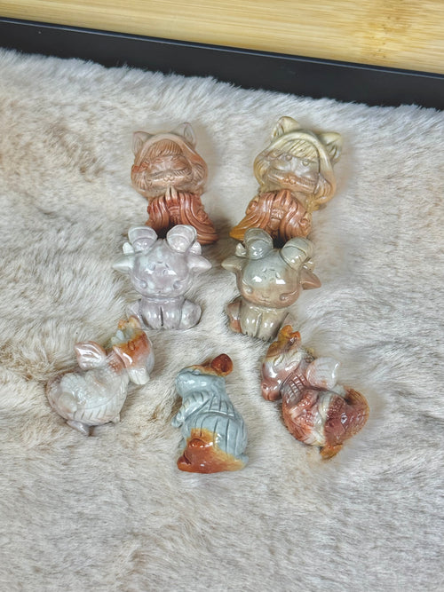 Alashan Agate Mini Carvings RARE Agates
