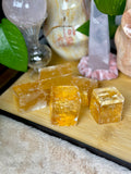 Honey Calcite Freeform Cubes Intuitive Choice
