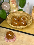 Honey Calcite Spheres High Quality Asterisms Intuative Choice