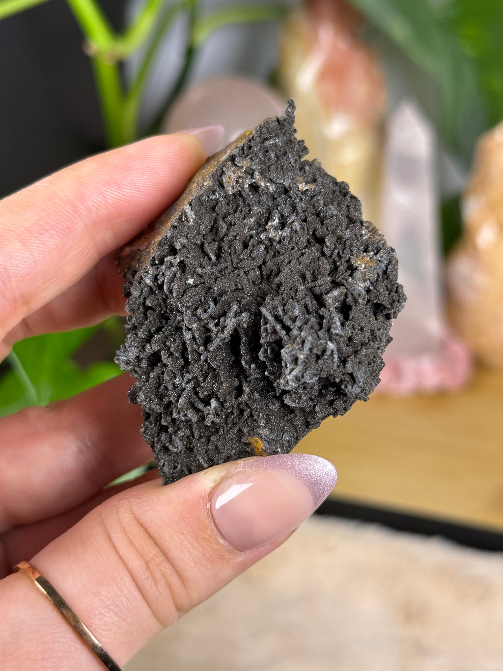 Manganese in Quartz C | Druzy Specimen | Quartz with Manganese Inclusions