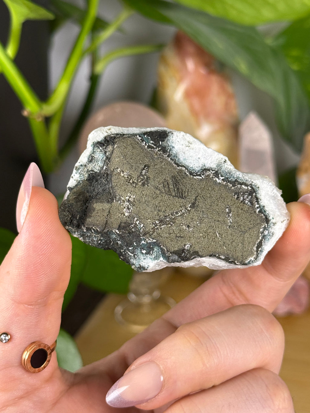 Apophyllite on Chalcedony Raw Druzy Specimen E