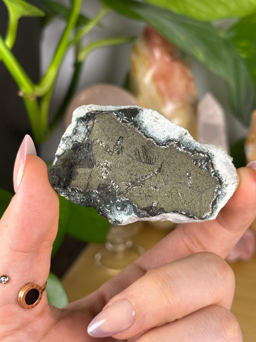 Apophyllite on Chalcedony Raw Druzy Specimen E