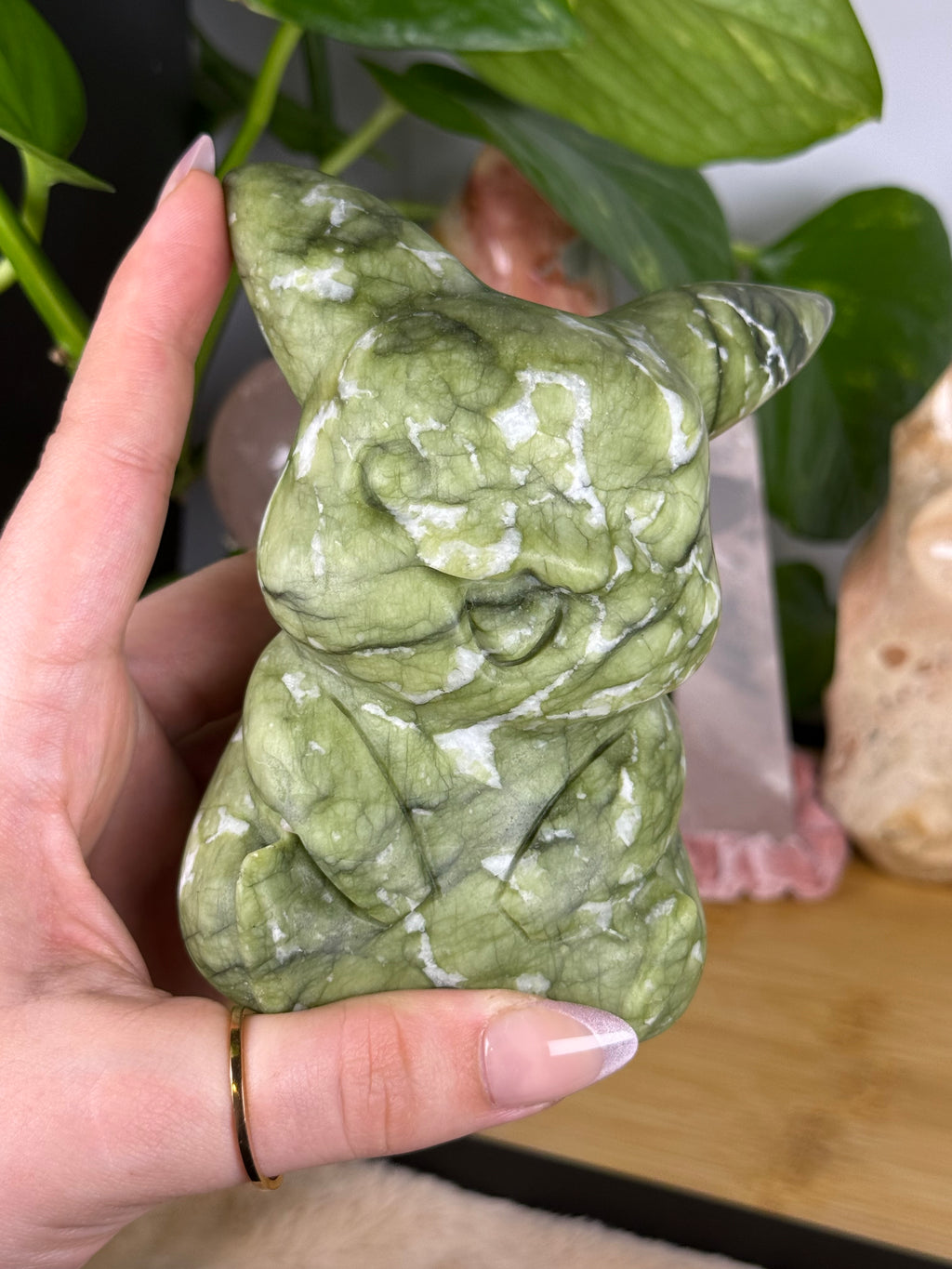 Xiuyan Jade (Xiu Yu) | Quartz | Pikachu Carving Statement Piece