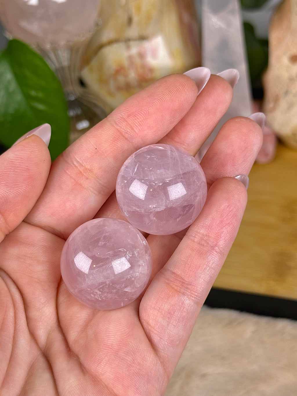 Rose Quartz Star Mini Spheres Asterism