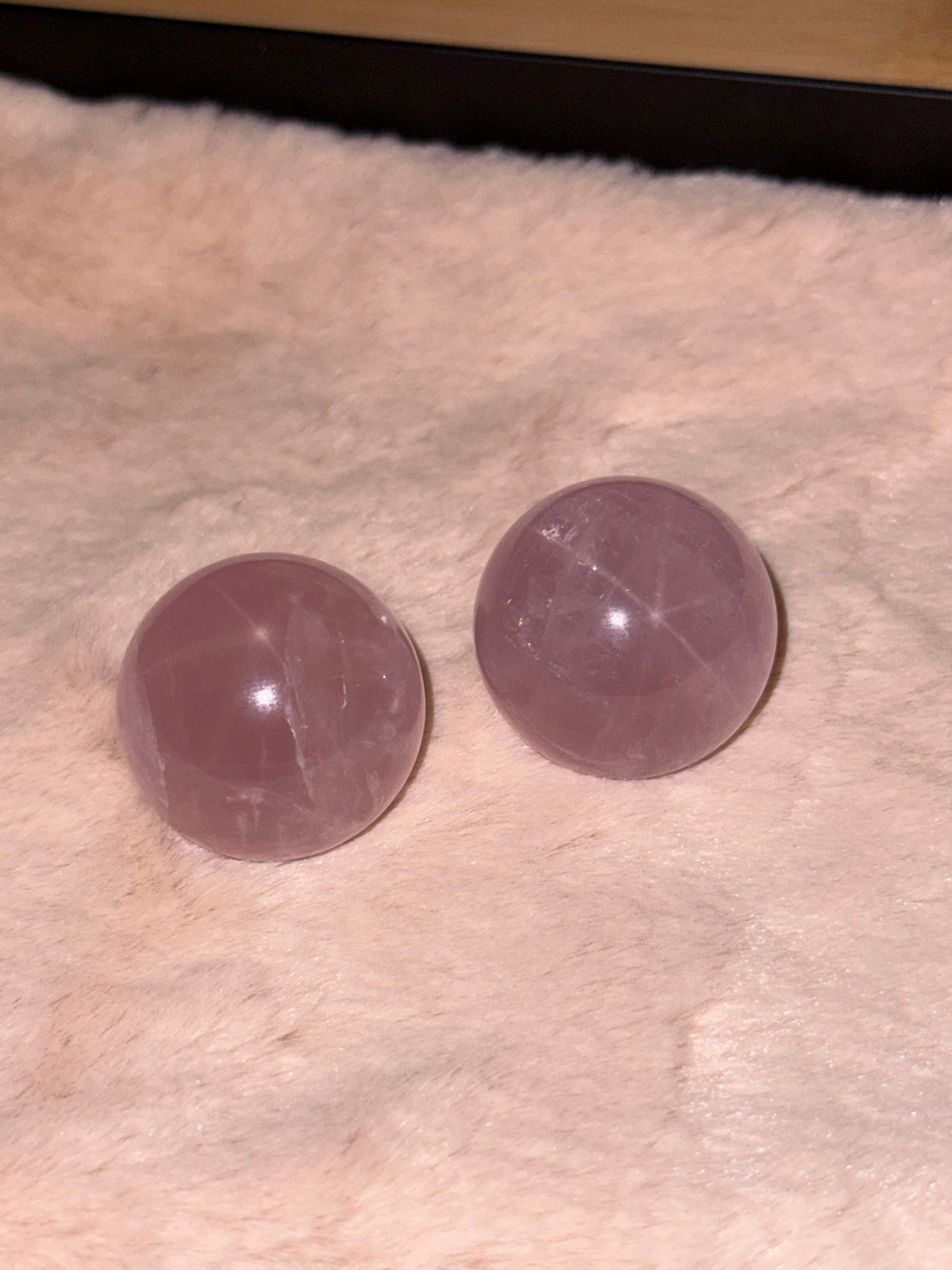 Rose Quartz Star Mini Spheres Asterism