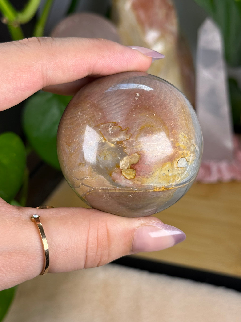 Polychrome Jasper Sphere "Ripple"