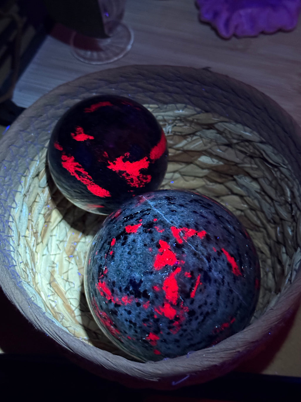 Ruby Zoisite UV Reactive Sphere
