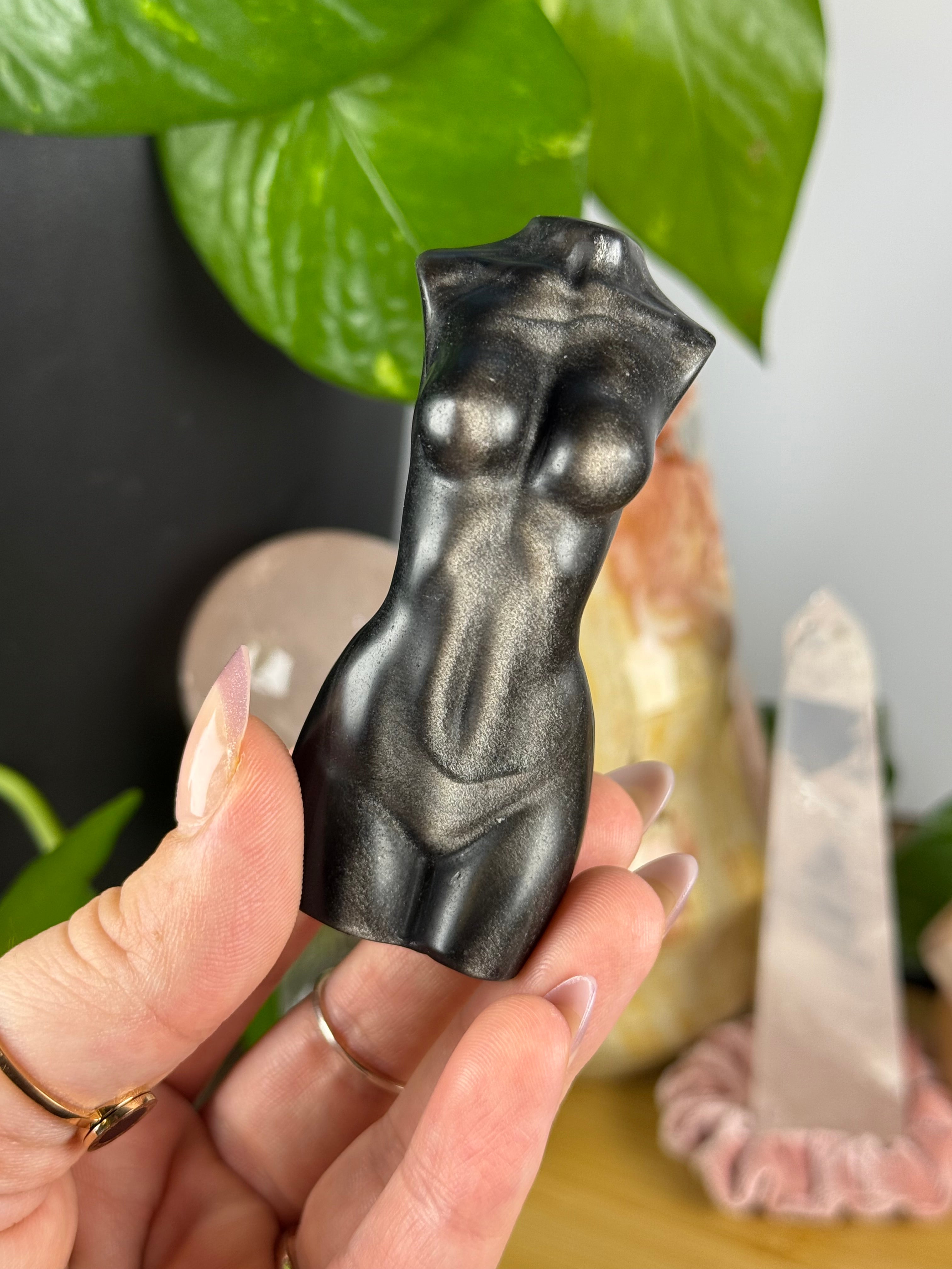 Silver Sheen Obsidian Lady Body Imperfect