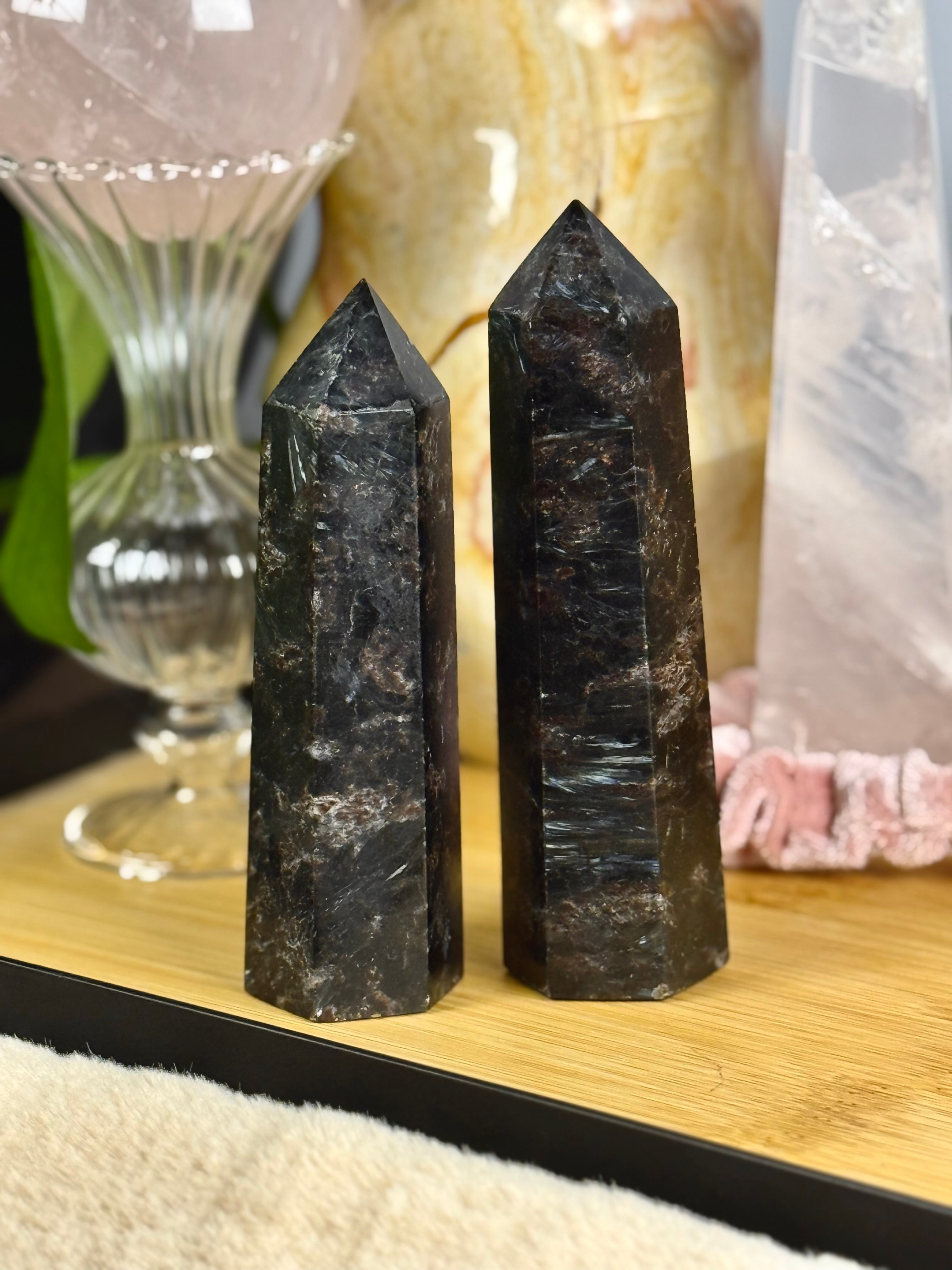 Garnet Astrophyllite Mini Towers
