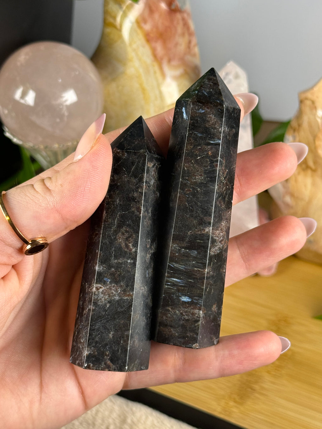 Garnet Astrophyllite Mini Towers