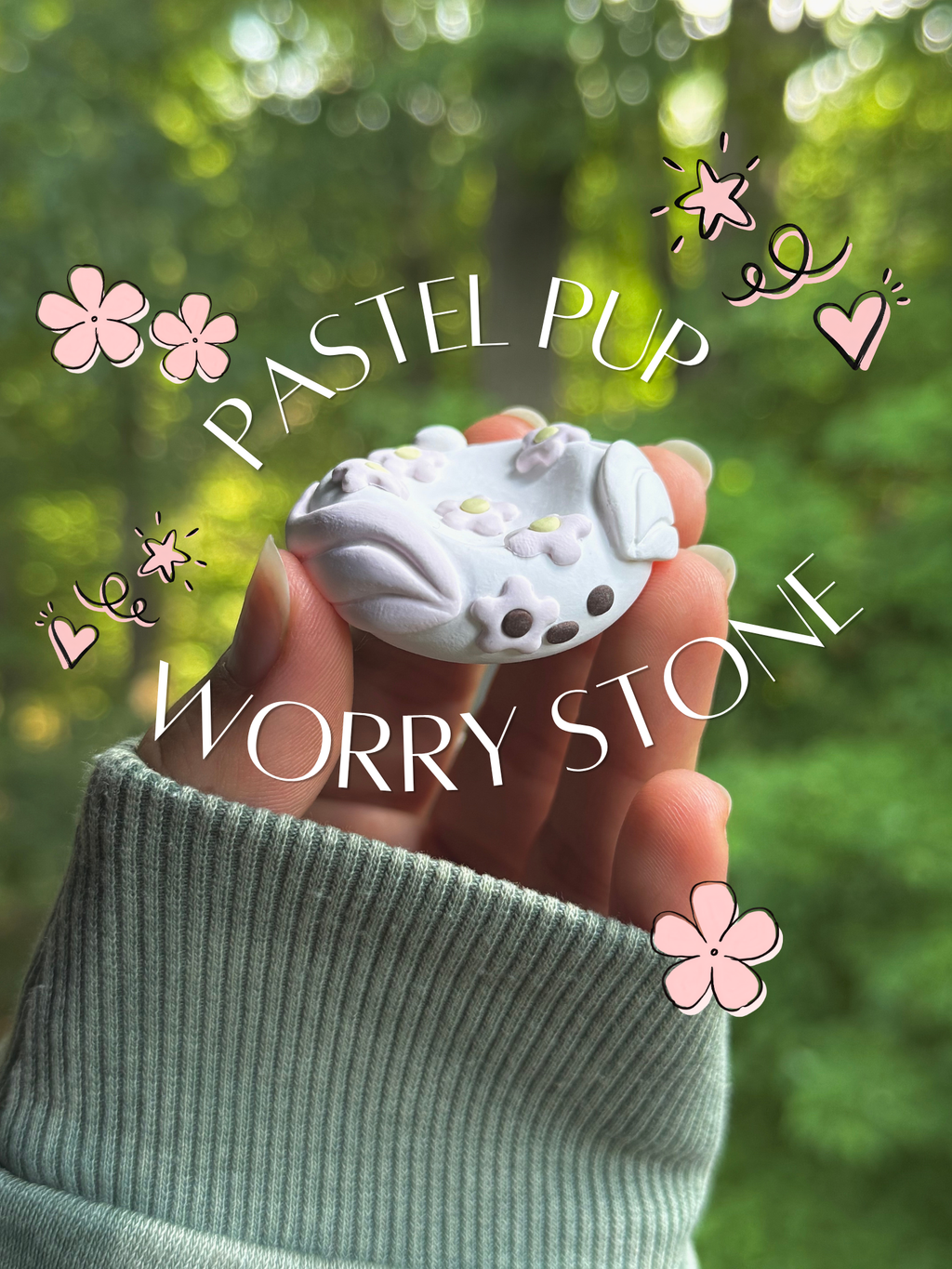 Pastel Pup Worrystone Matte Finish