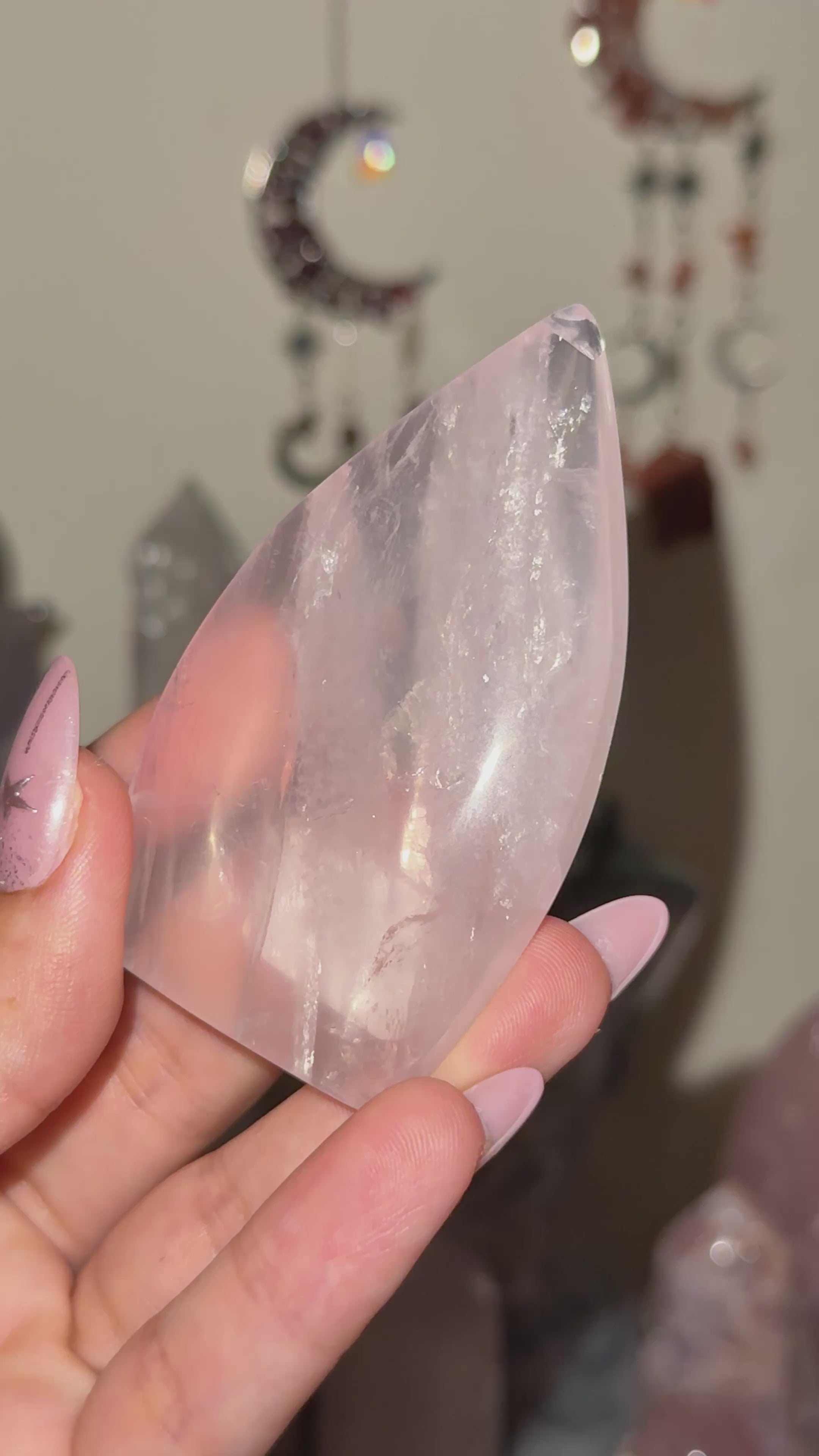 Rose Quartz Tear Drop Flame ♡Choose Your Option♡