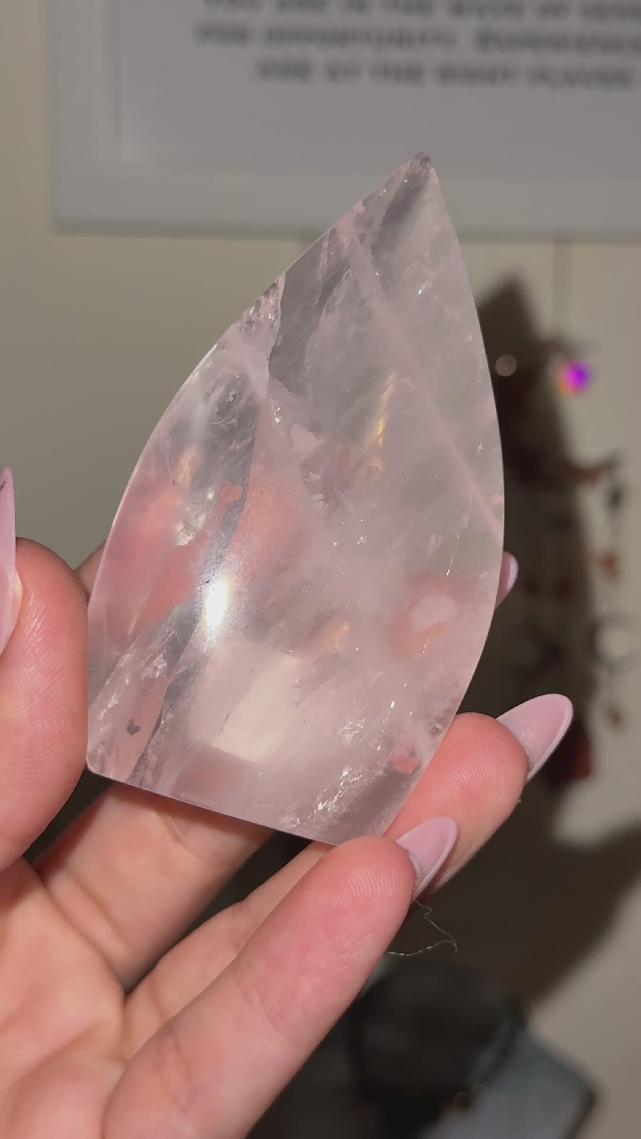 Rose Quartz Tear Drop Flame ♡Choose Your Option♡