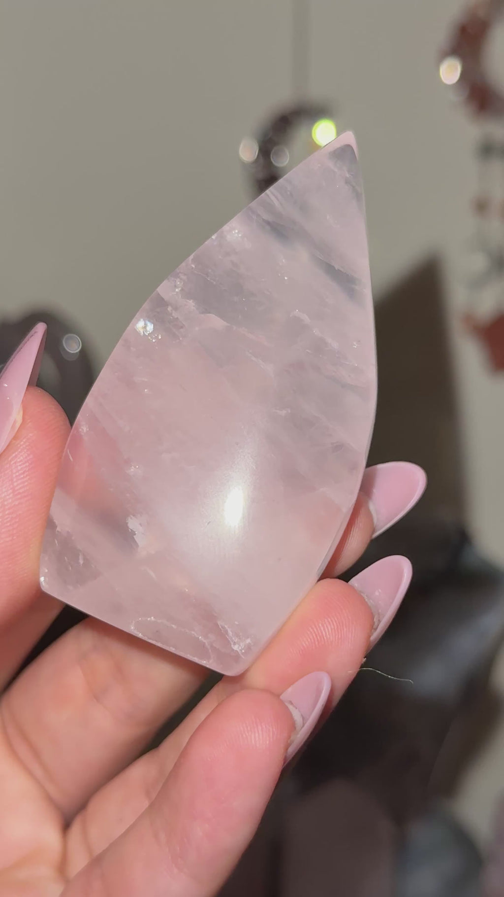 Rose Quartz Tear Drop Flame ♡Choose Your Option♡