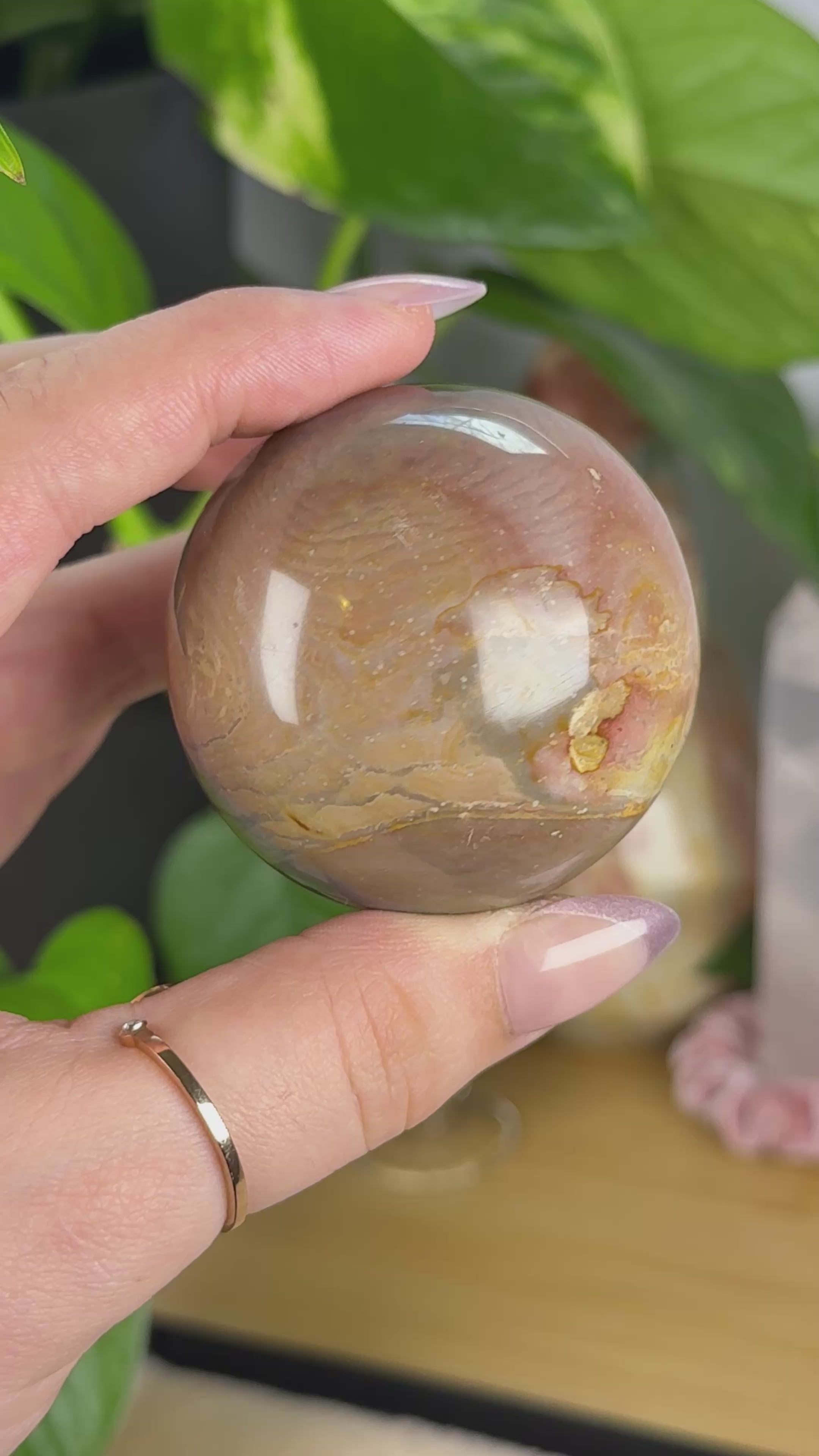 Polychrome Jasper Sphere "Ripple"