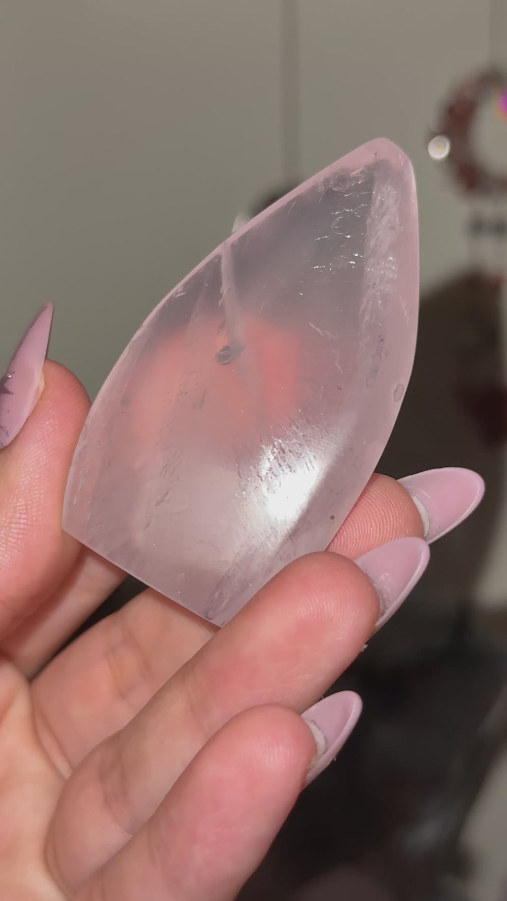 Rose Quartz Tear Drop Flame ♡Choose Your Option♡