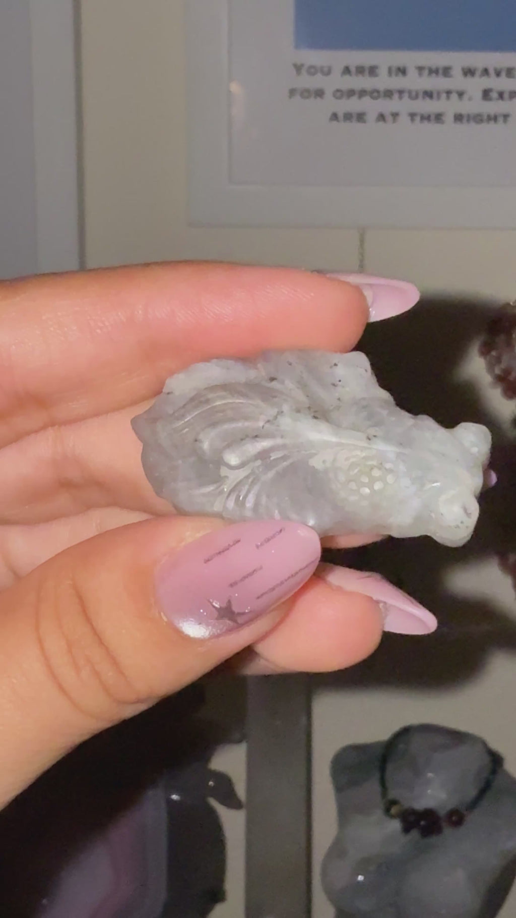 Labradorite Goldfish Carving B