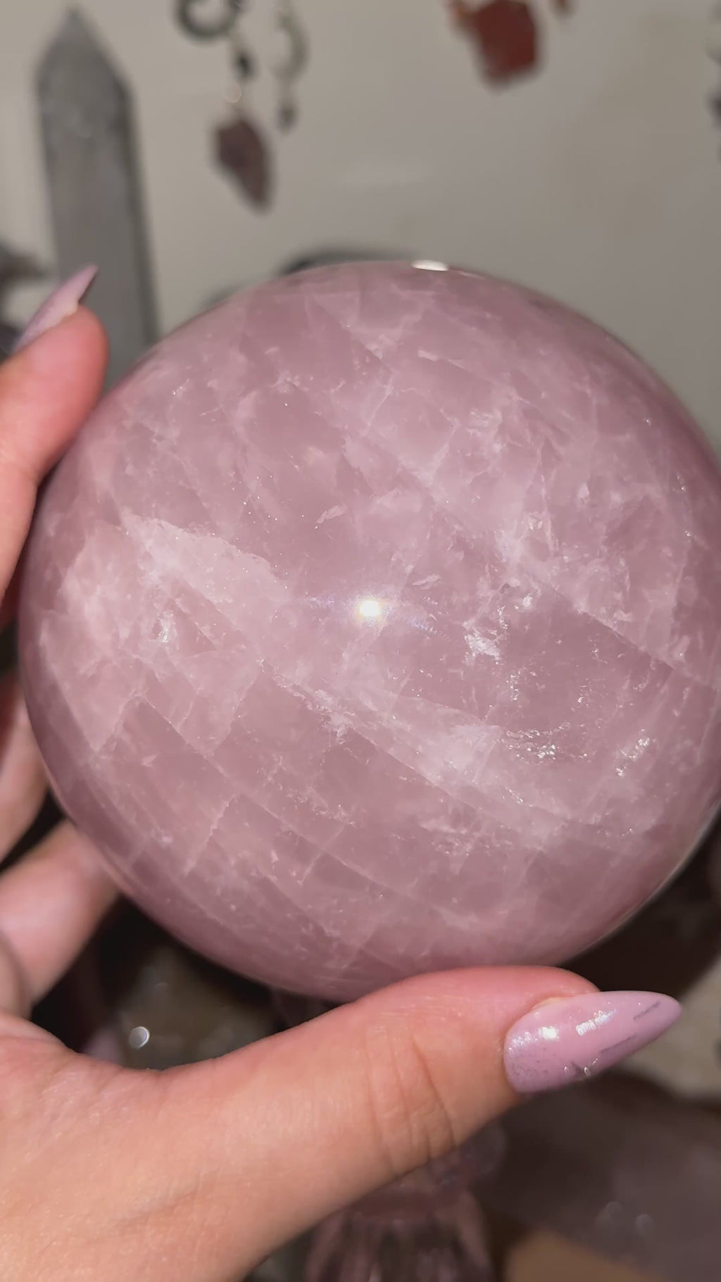Rose Quartz Statement Piece Pyrite Shimmer 3.13lb