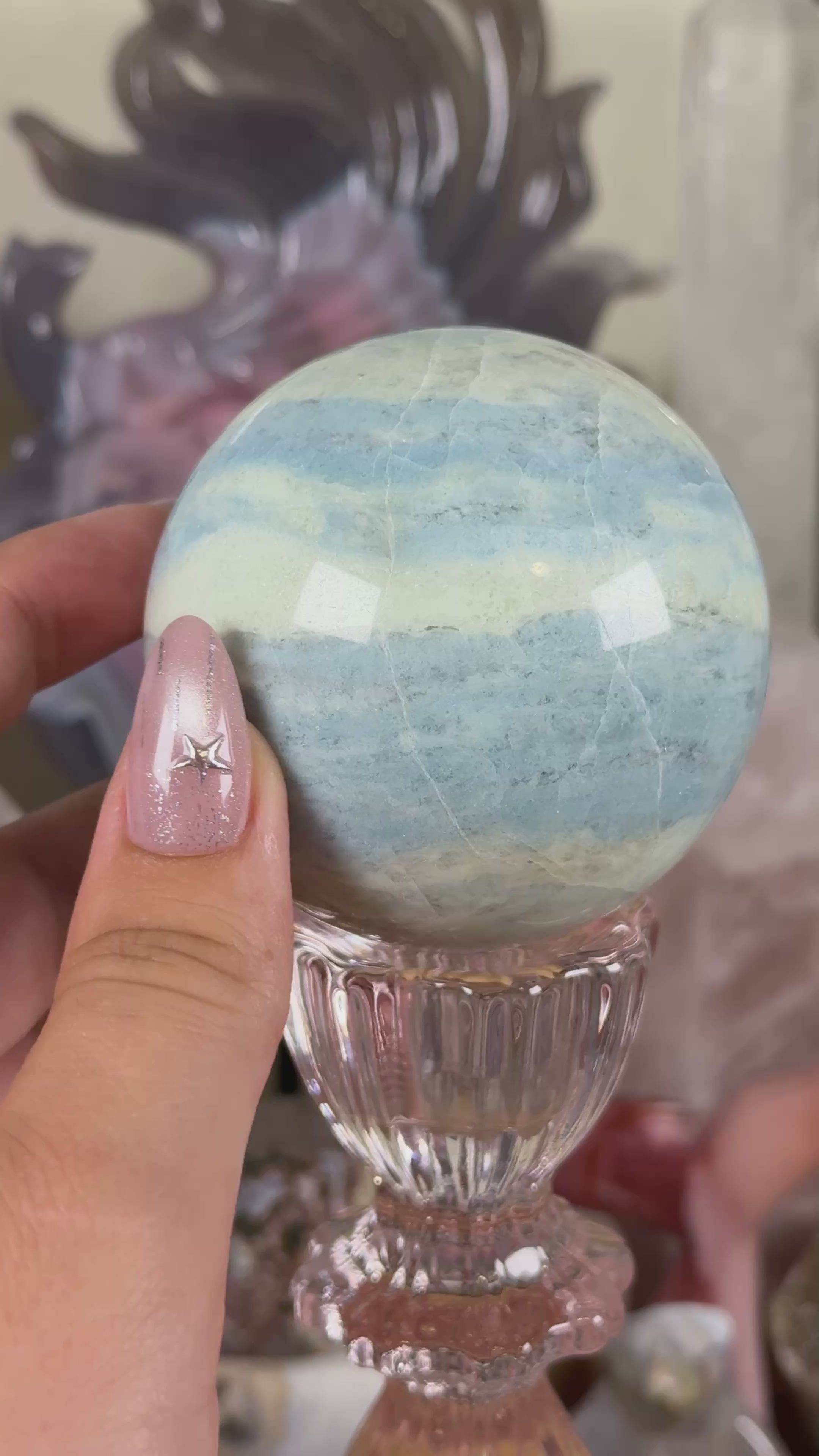 Dreamy Blue Calcite Sphere A