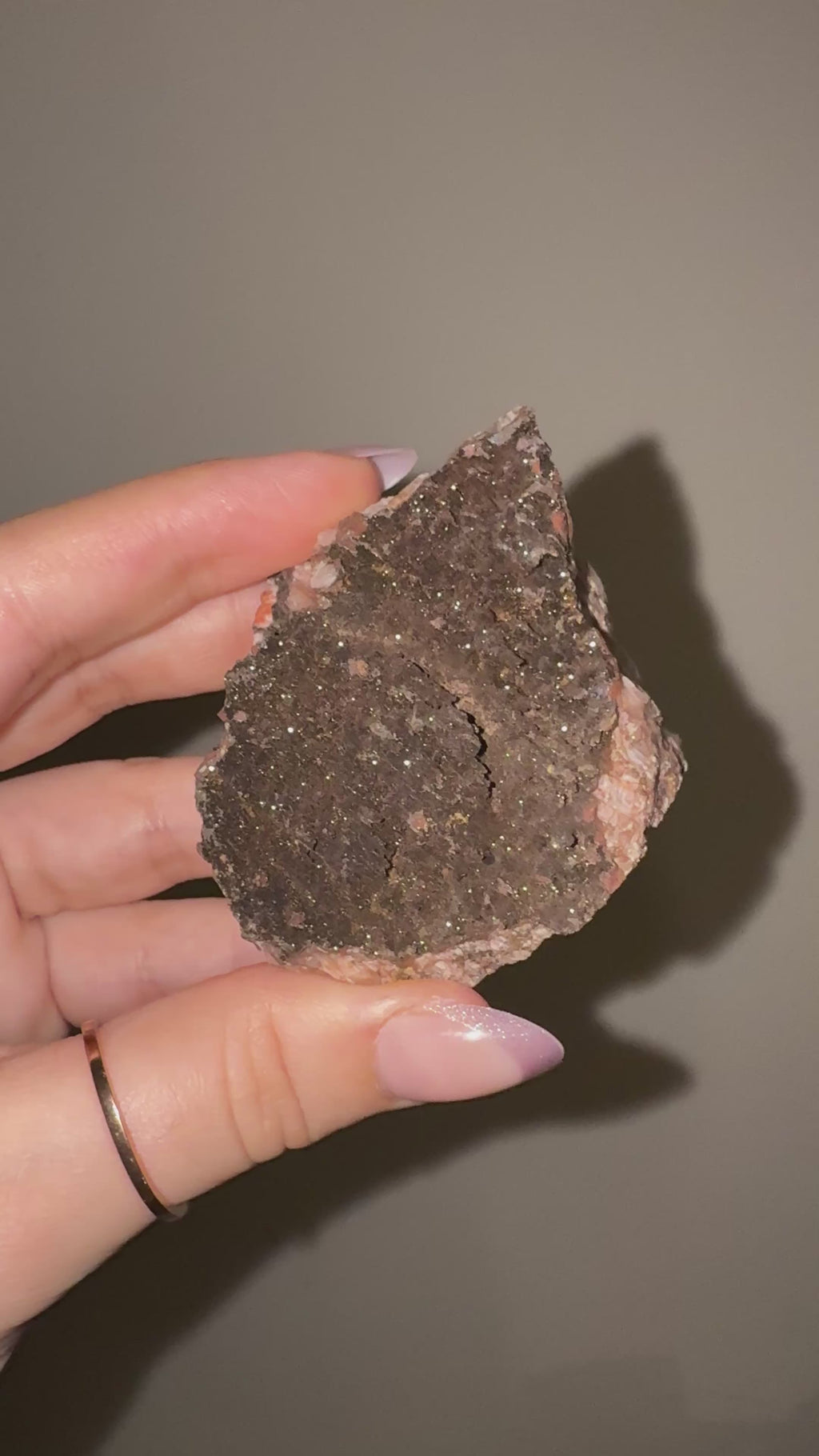 Manganese in Quartz E | Druzy Specimen | Quartz with Manganese Inclusions