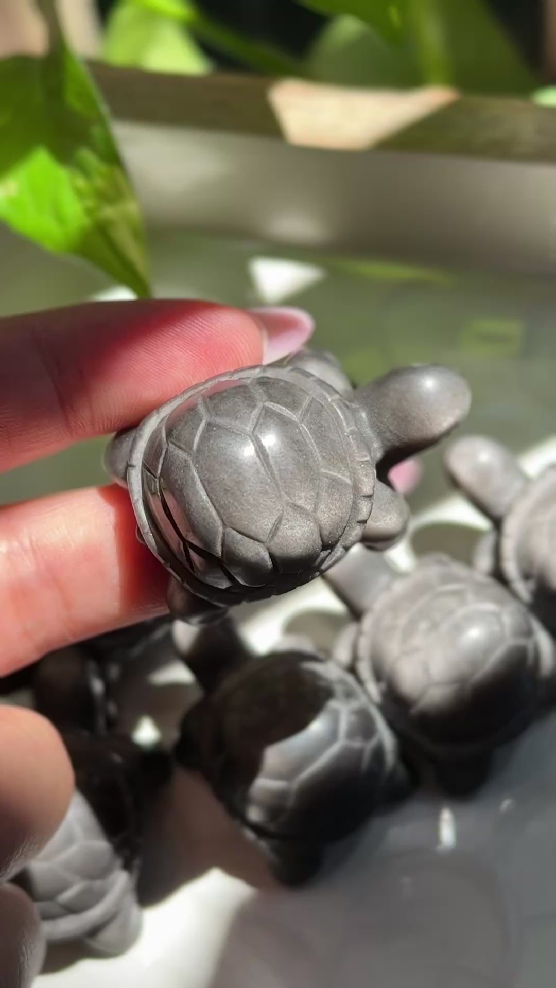 Silver Sheen Obsidian Turtle Carving ♡Intuitively Chosen♡