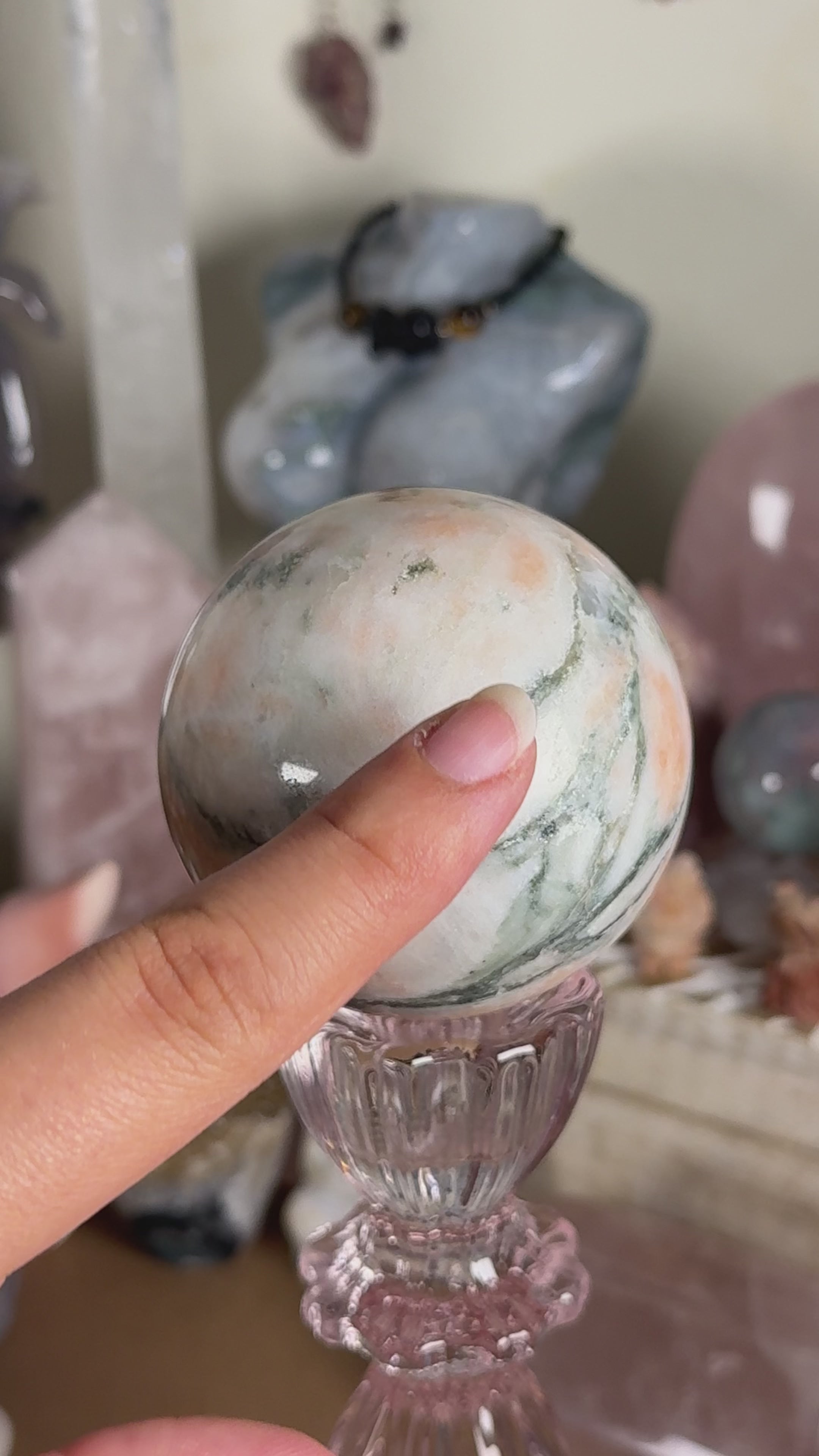 Pink Zebra Jasper Sphere