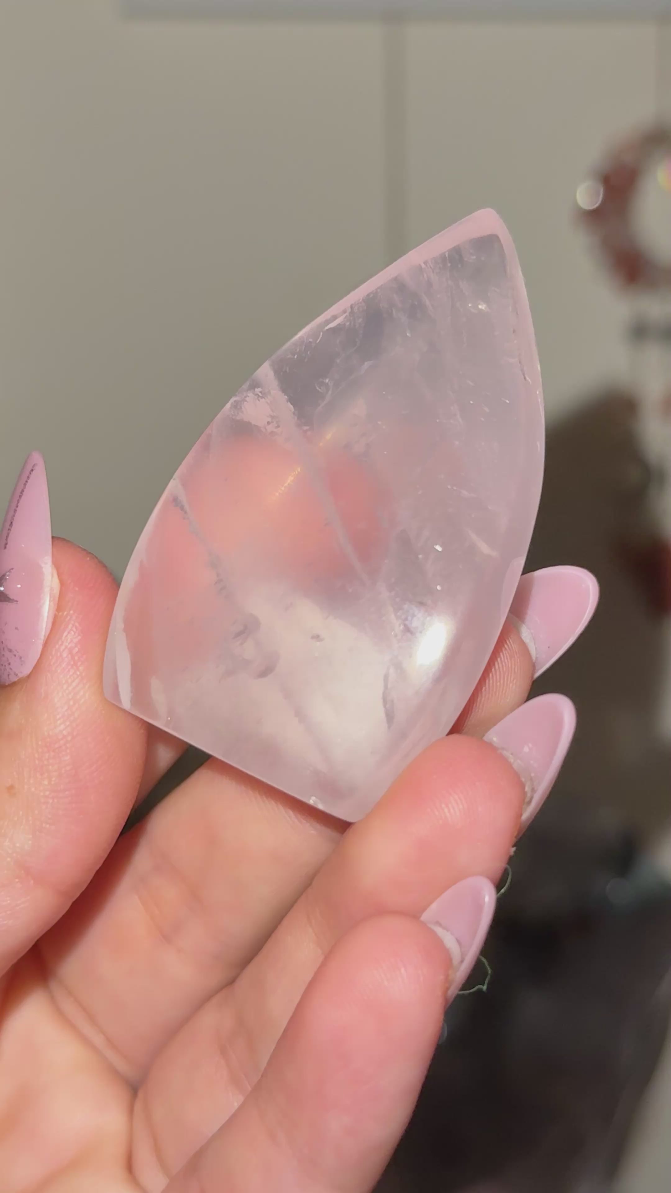 Rose Quartz Tear Drop Flame ♡Choose Your Option♡