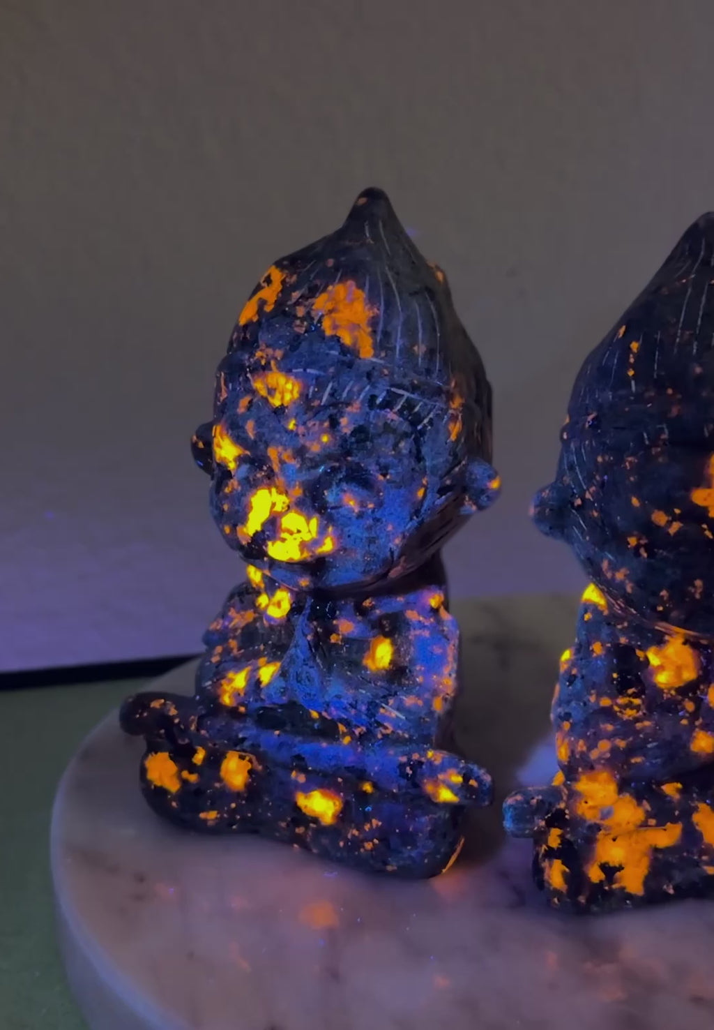 Yooperlite Meditating Sun Wukong Crystal Carving