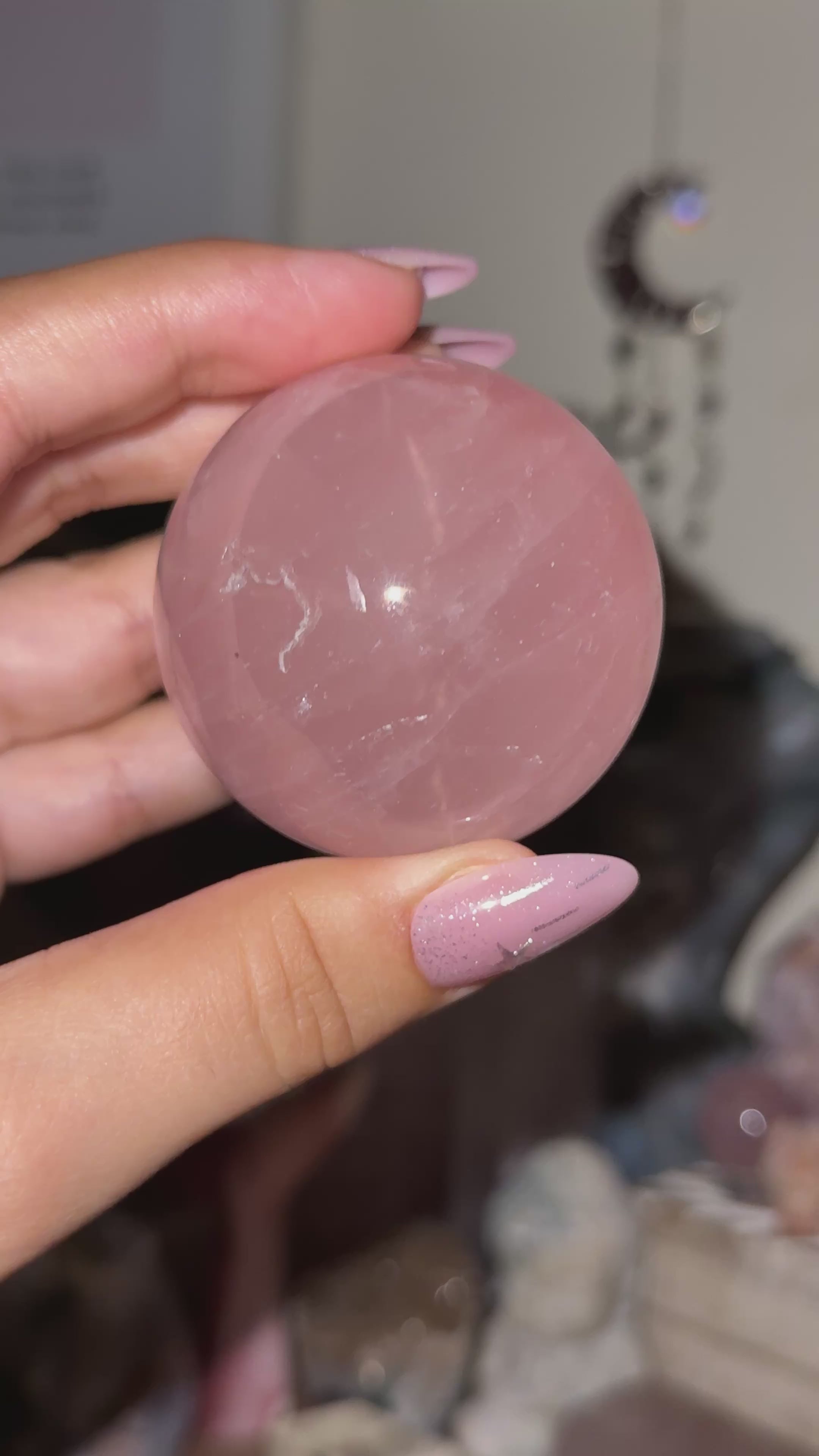 Star Rose Quartz Sphere Gemmy HQ G