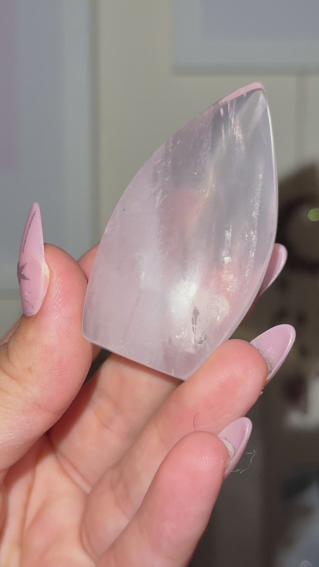 Rose Quartz Tear Drop Flame ♡Choose Your Option♡