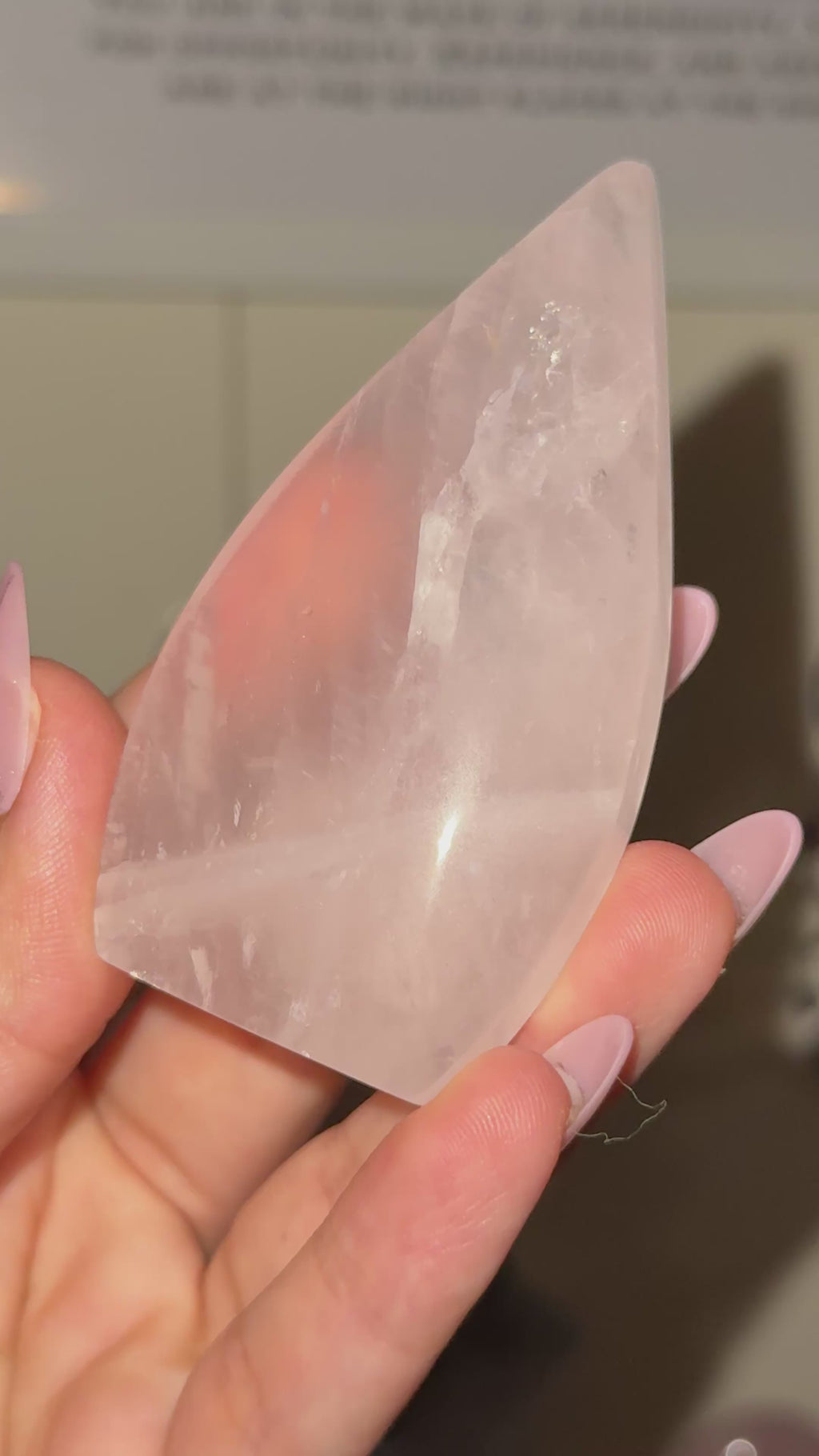 Rose Quartz Tear Drop Flame ♡Choose Your Option♡