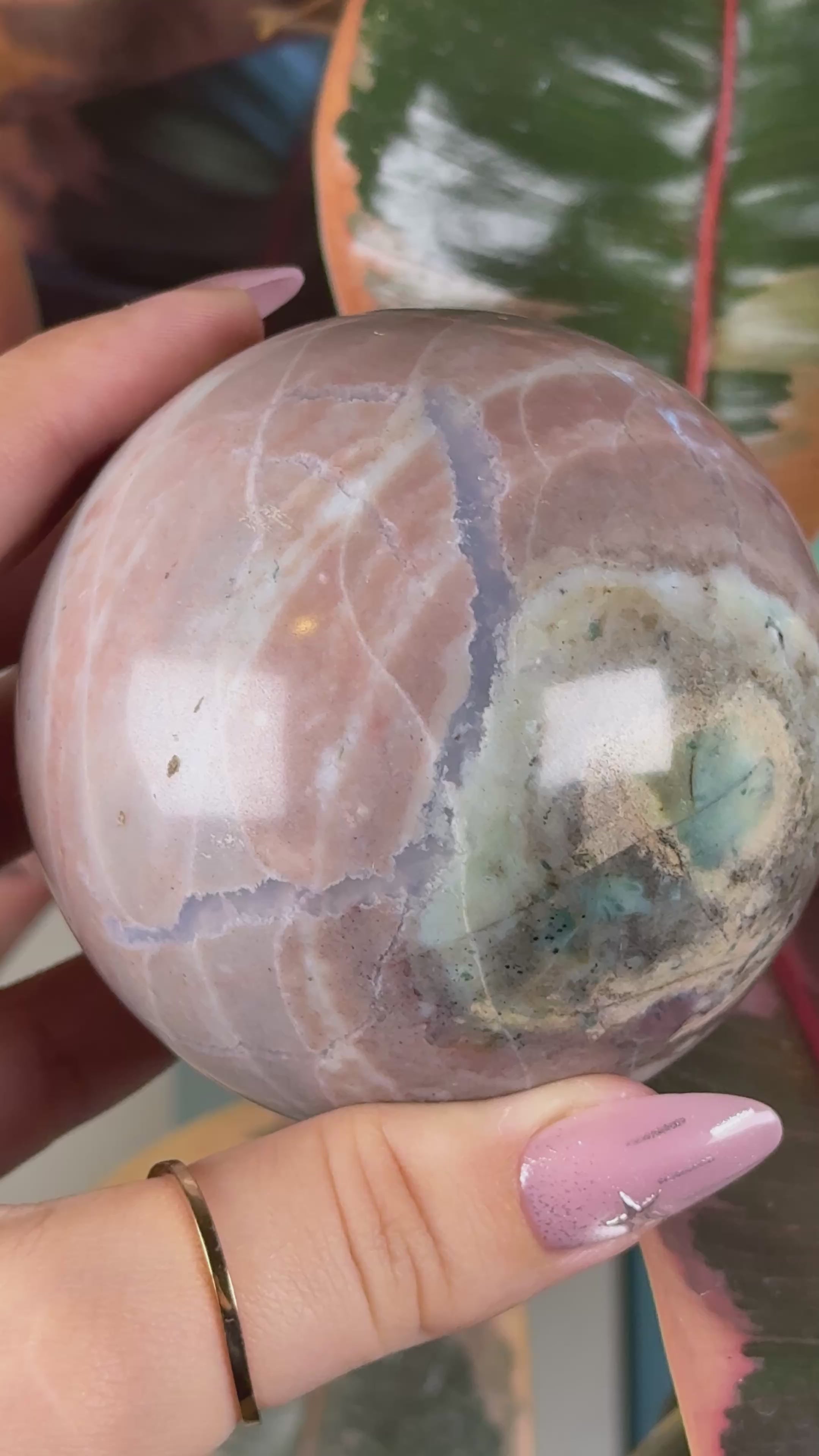 Sea Jasper Sphere "Lavender Haze"
