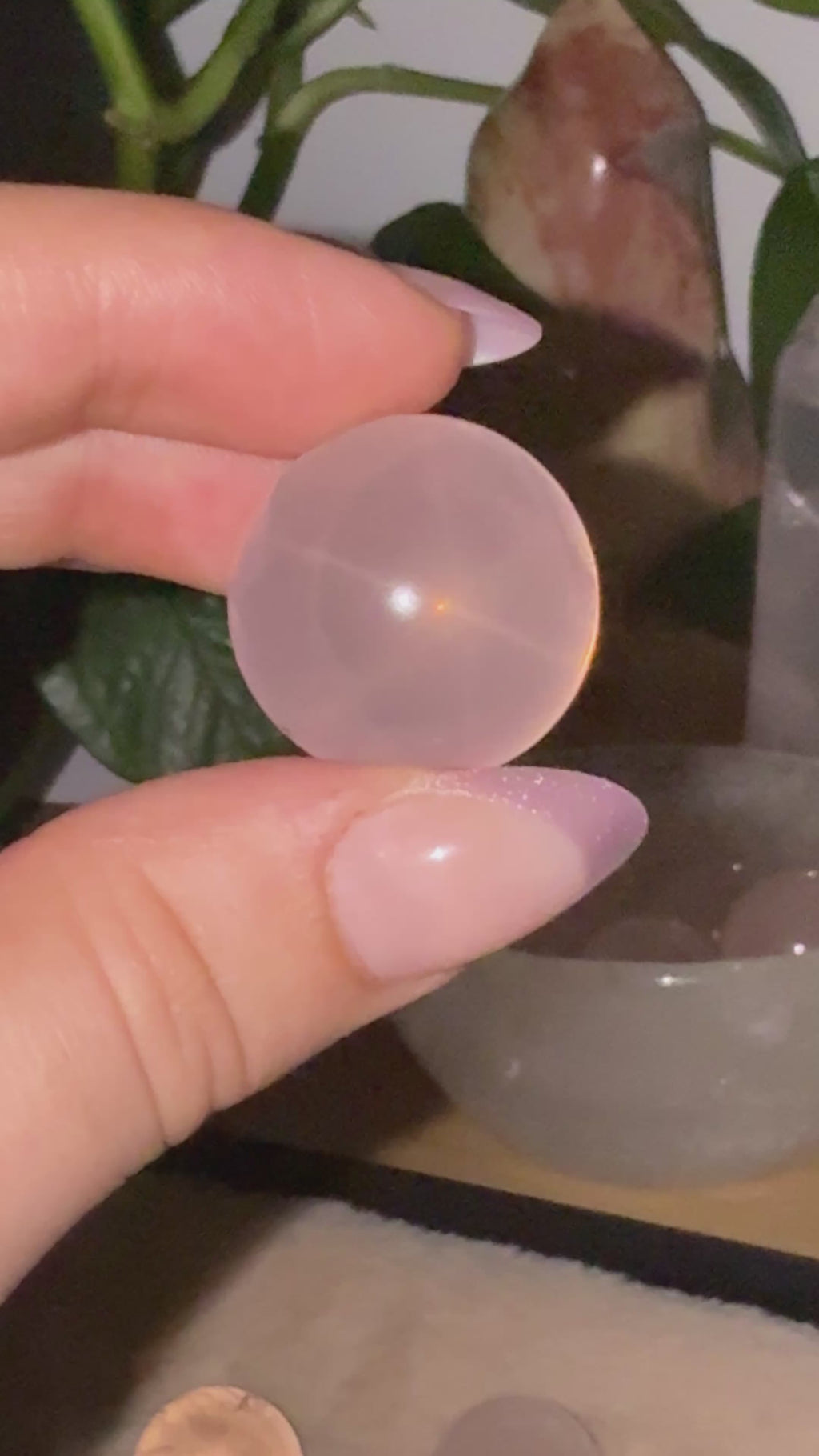 Rose Quartz Star Mini Spheres Asterism | Handpicked High Quality